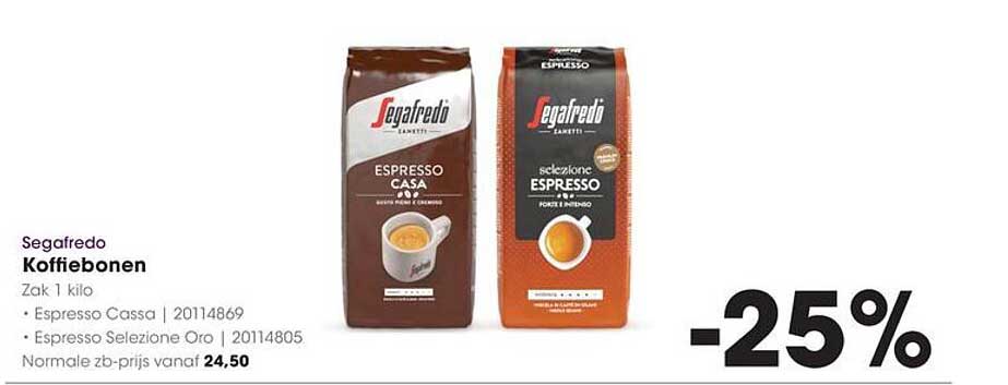 Segafredo Koffiebonen -25%