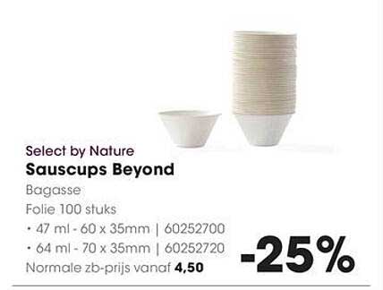 Select by Nature Saucups Beyond Bagasse Folie 100 stuks