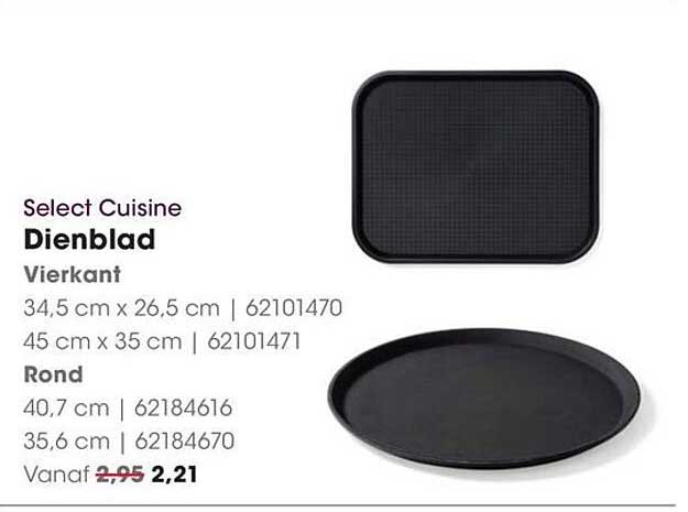 Select Cuisine Dienblad Vierkant Rond