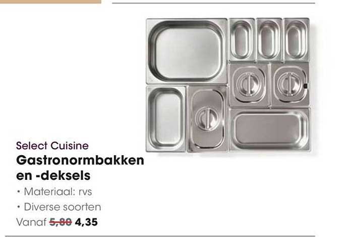 Select Cuisine Gastronormbakken en -deksels