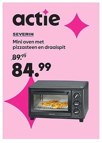 SEVERIN Mini oven met pizzasteen en draaispit