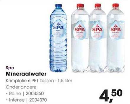 Spa Mineraalwater Krimpfolie 6 PET flessen - 1.5 liter
