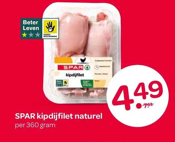 SPAR kipdijfilet naturel