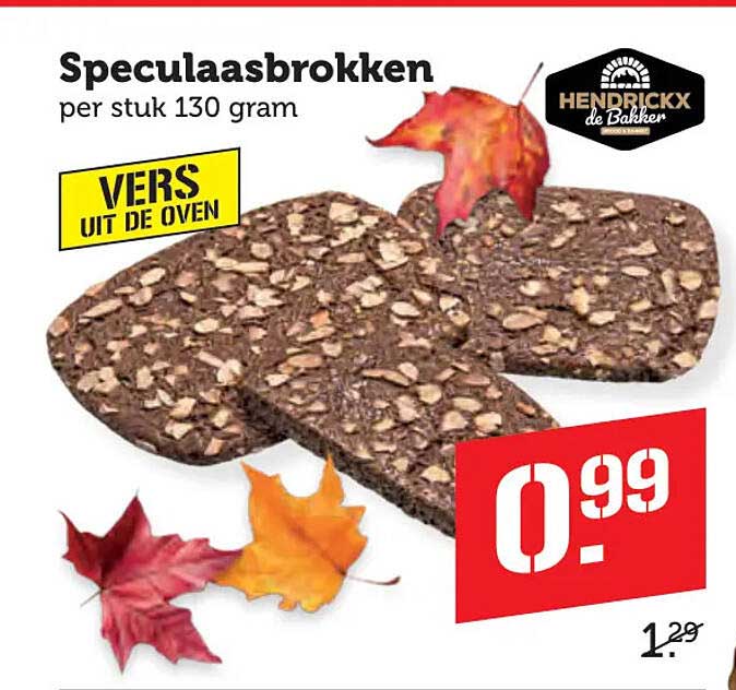 Speculaasbrokken per stuk 130 gram