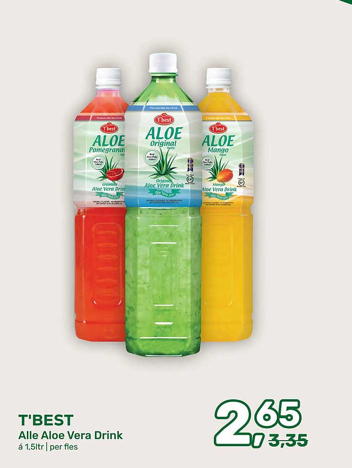 T'BEST Alle Aloe Vera Drink á 1,5ltr | per fles