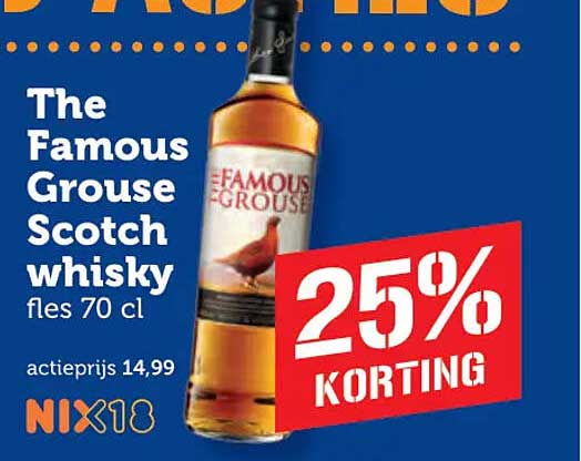 The Famous Grouse Scotch whisky fles 70 cl 25% KORTING
