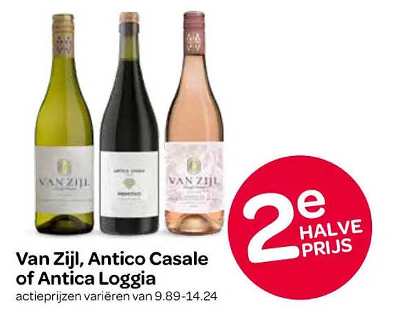 Van Zijl, Antico Casale of Antica Loggia 2e halve prijs