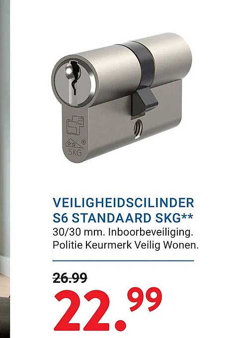 VEILIGHEIDSCILINDER S6 STANDAARD SKG**