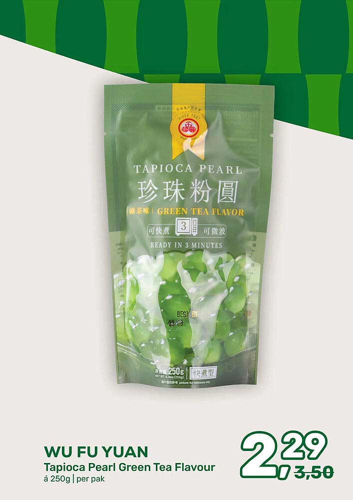WU FU YUAN Tapioca Pearl Green Tea Flavour