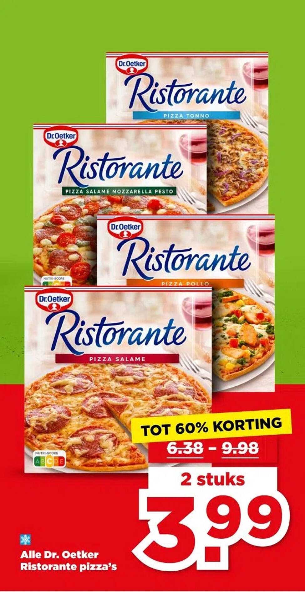 Alle Dr. Oetker Ristorante pizza's