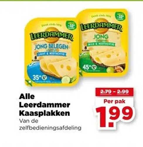 Alle Leerdammer Kaasplakken