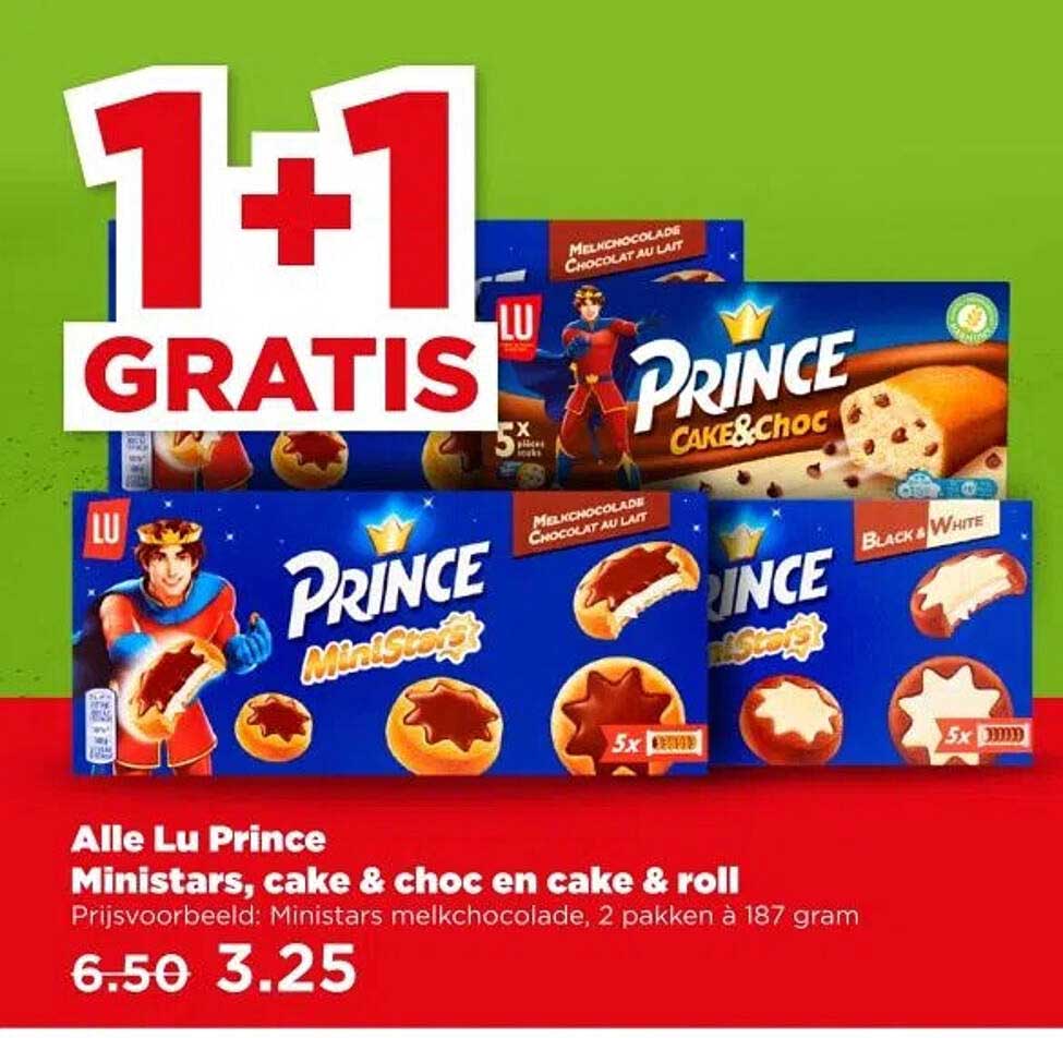 Alle Lu Prince Minstars, cake & choc en cake & roll
