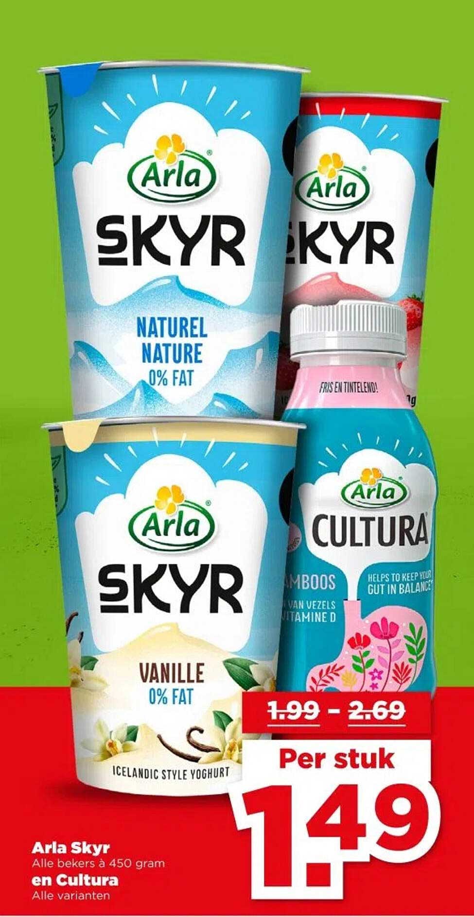 Arla Skyr Alle bekers à 450 gram en Cultura Alle varianten