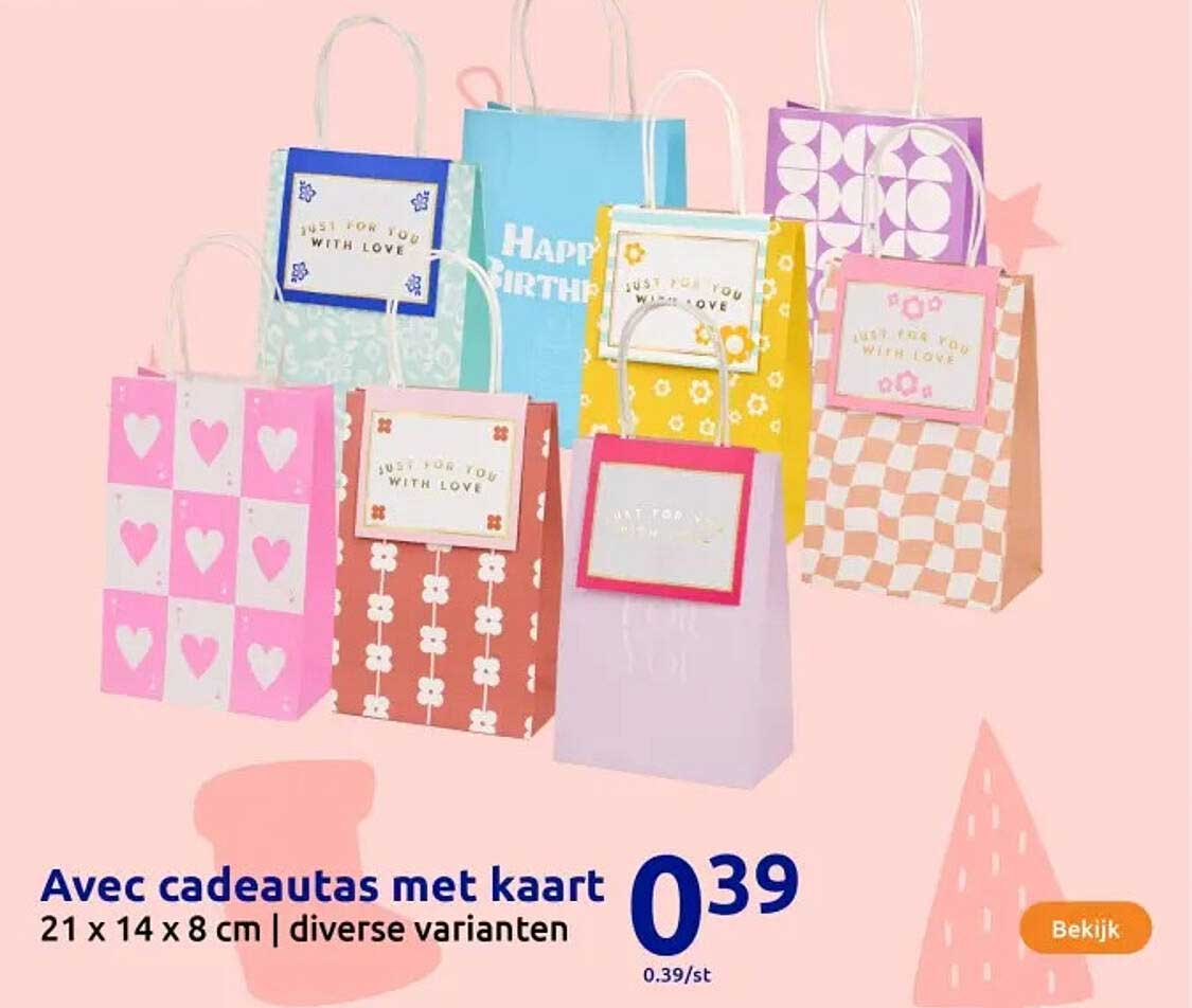 Avec cadeautas met kaart