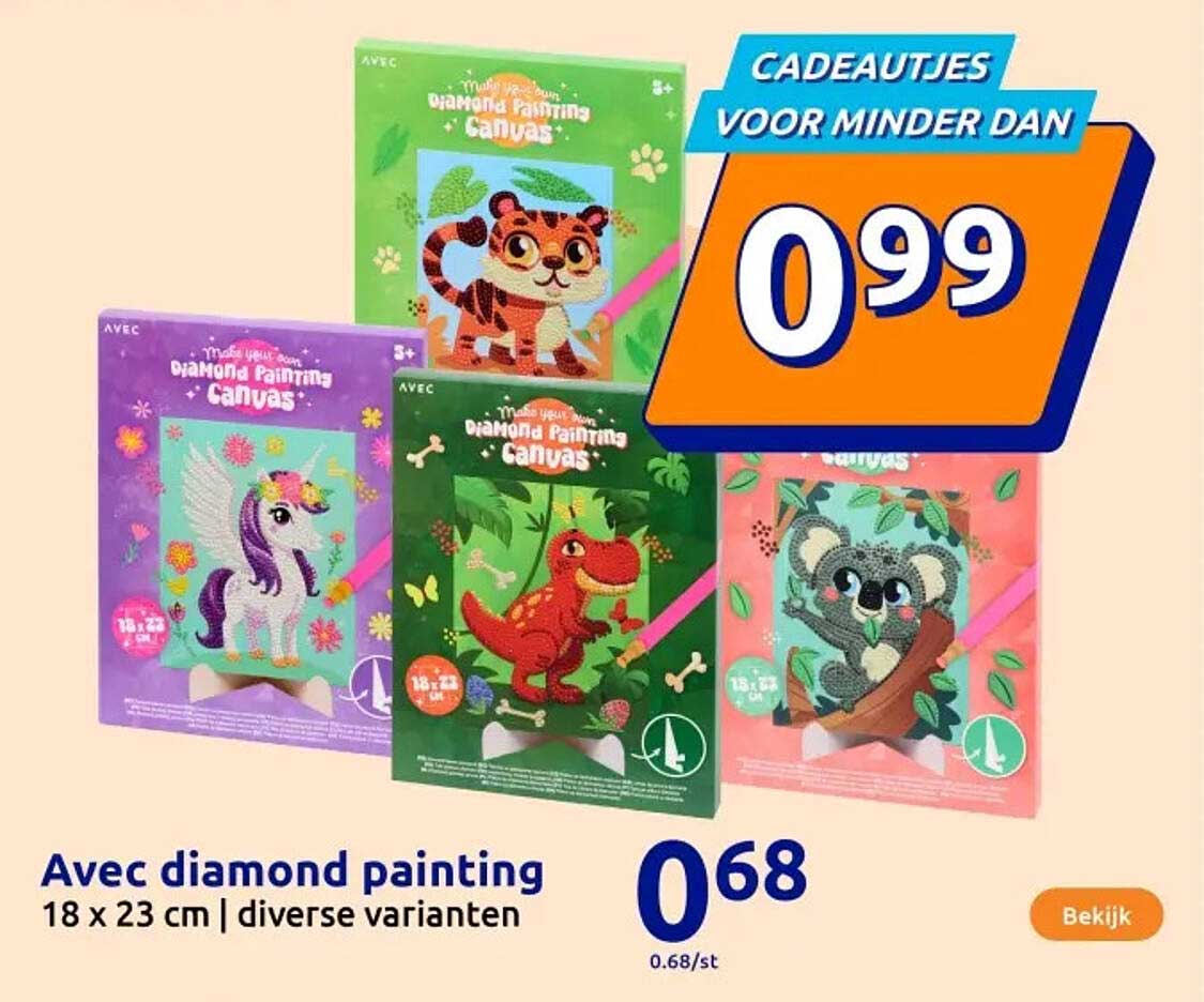 Avec diamond painting 18 x 23 cm | diverse varianten