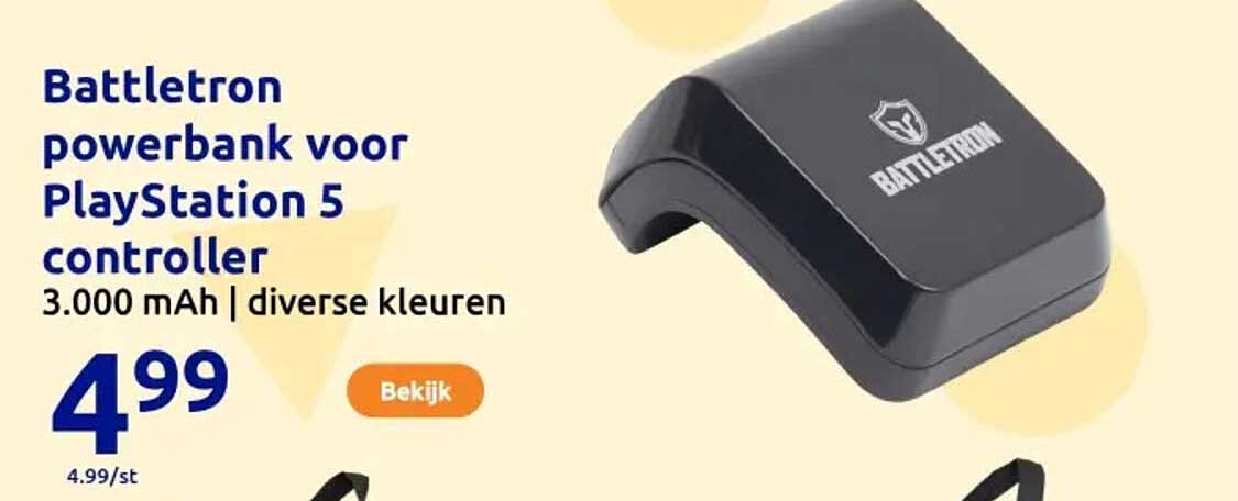 Battletron powerbank voor PlayStation 5 controller