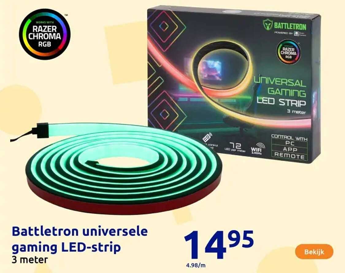 Battletron universele gaming LED-strip 3 meter