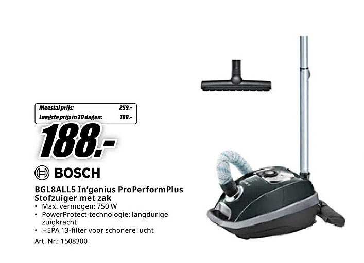 BGL8A16 In’genius ProPerformPlus Stofzuiger met zak