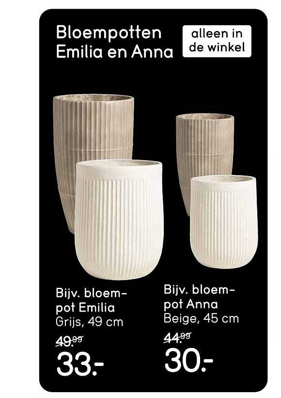 Bloempotten Emilia en Anna