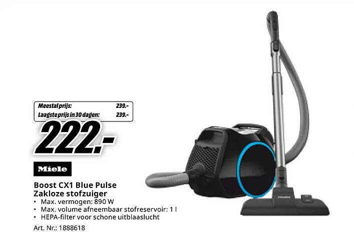 Boost CX1 Blue Pulse Zakloze stofzuiger