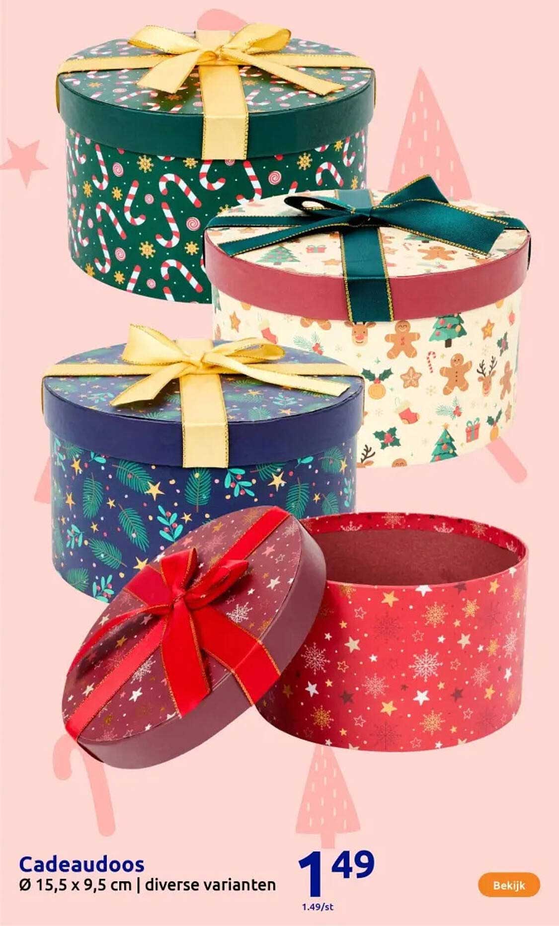 Cadeau doos Ø 15,5 x 9,5 cm | diverse varianten