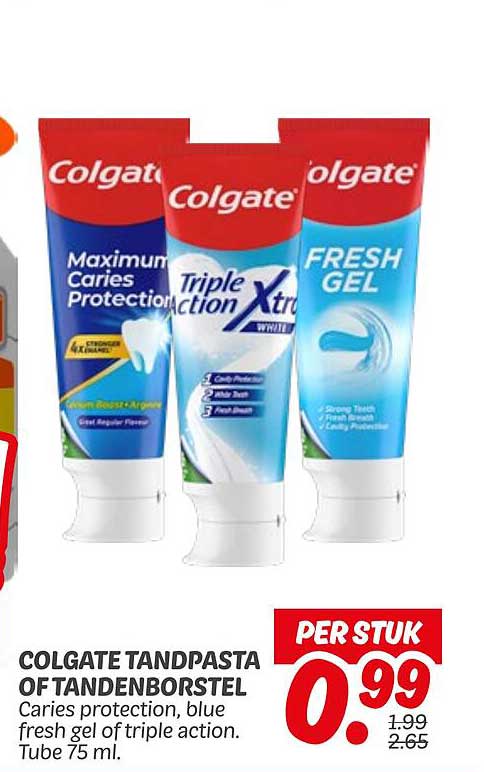 COLGATE TANDPASTA OF TANDENBORSTEL