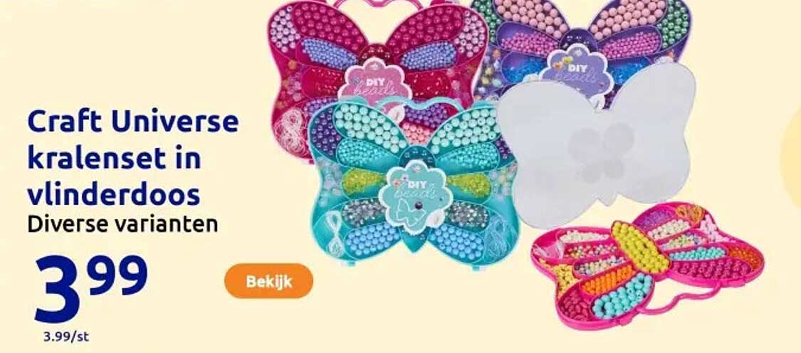 Craft Universe kralenset in vlinderdoos