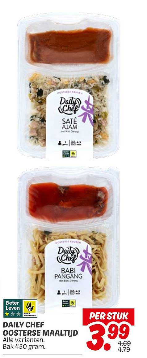 DAILY CHEF OOSTERSE MAALTID Alle varianten