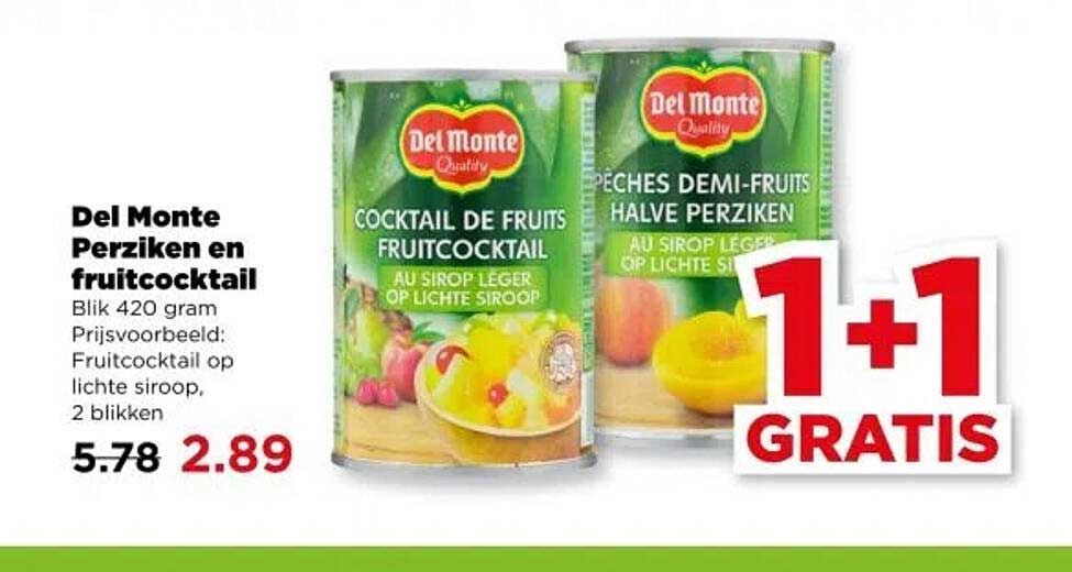 Del Monte Perziken en fruitcocktail