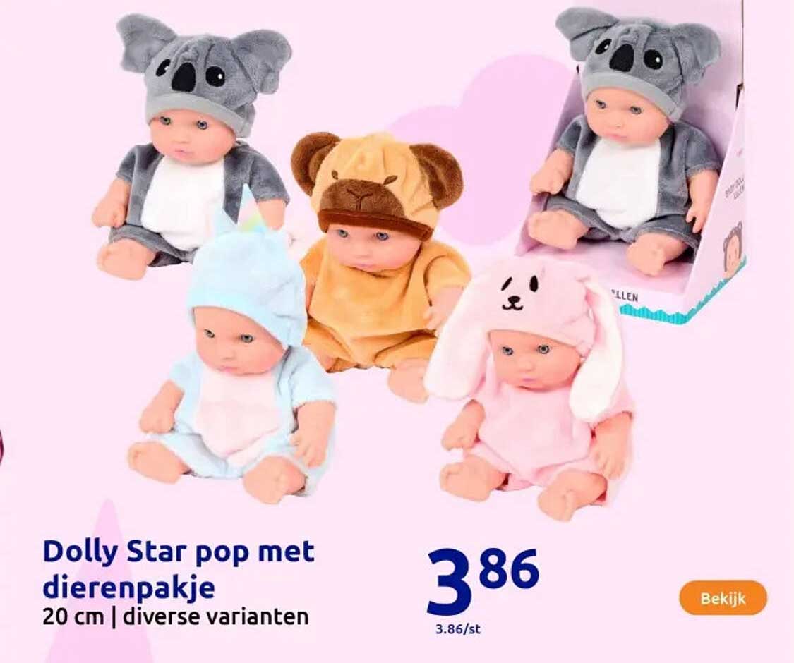 Dolly Star pop met dierenpakje