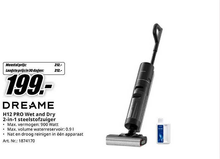 DREAME H12 PRO Wet and Dry 2-in-1 steelstofzuiger