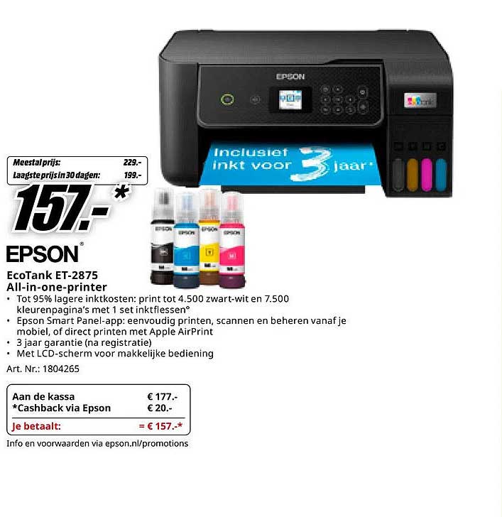 Epson EcoTank ET-2875 All-in-one-printer