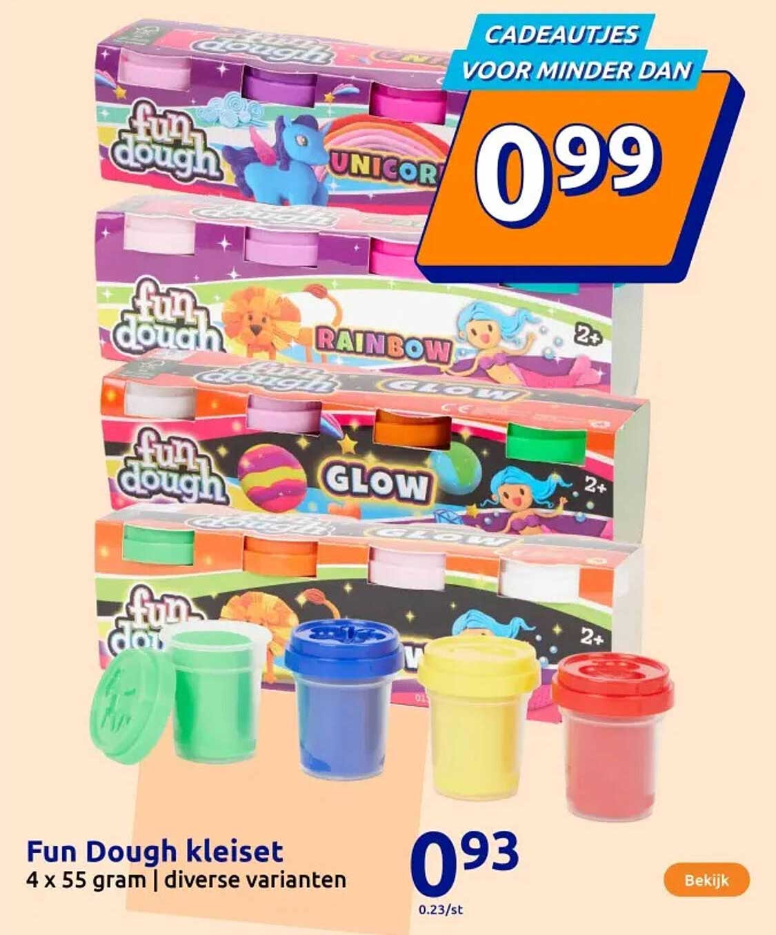 Fun Dough kleiset 4 x 55 gram | diverse varianten