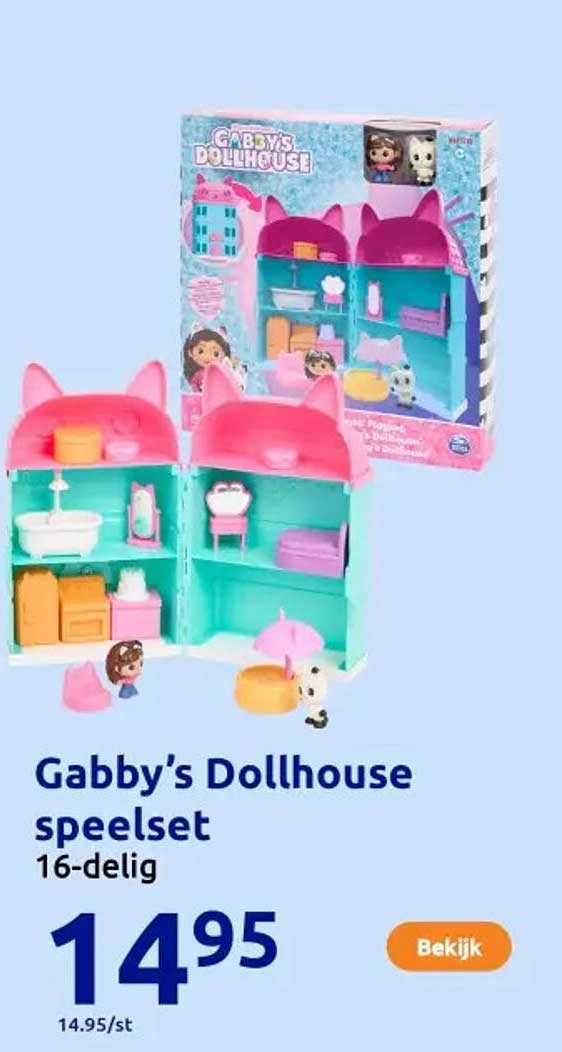Gabby's Dollhouse speelset 16-delig