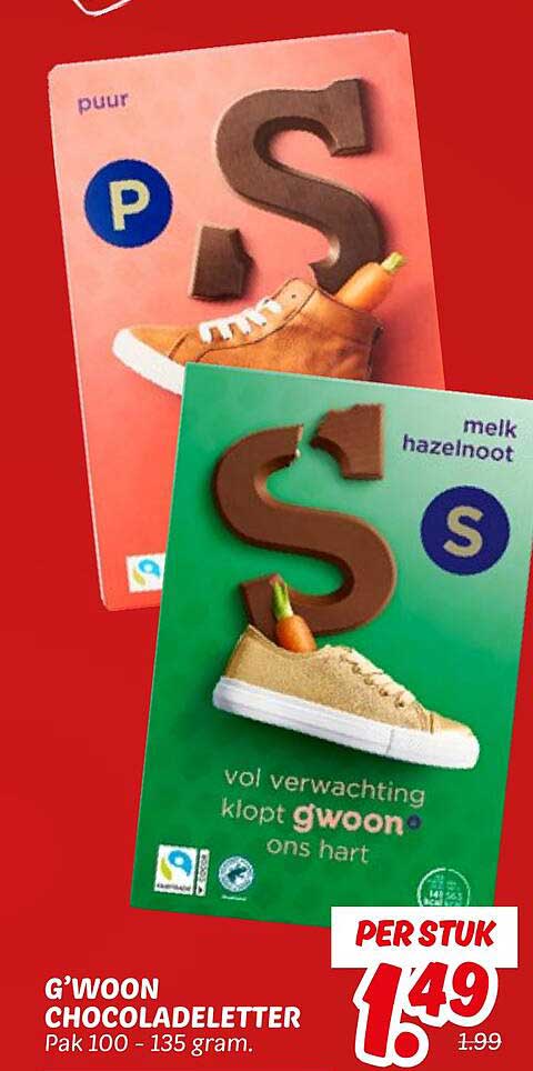G’woon Chocoladeletter