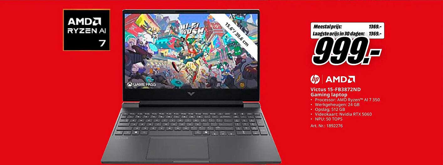 HP Victus 15-FB3872ND Gaming laptop