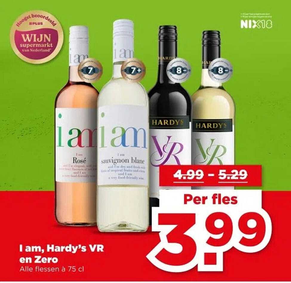 I am, Hardy's VR en Zero Alle flessen à 75 cl