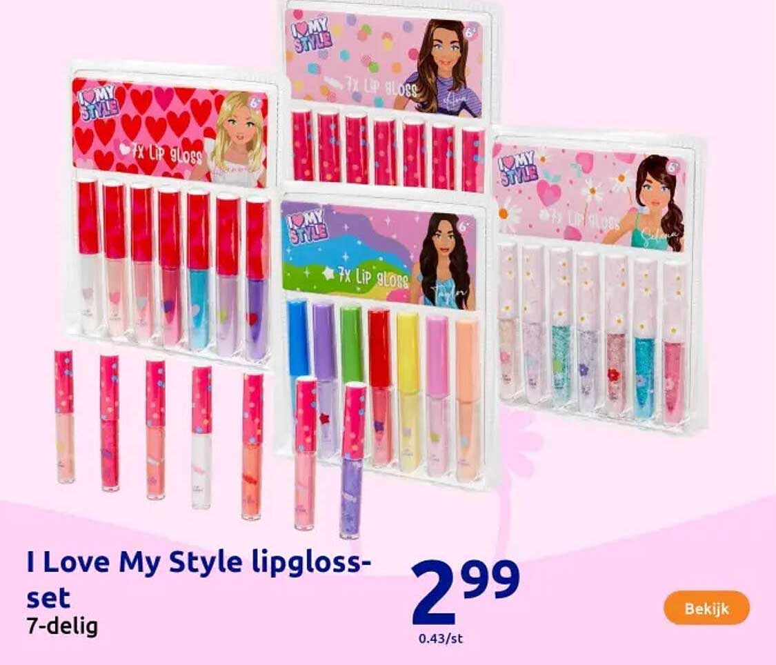 I Love My Style lipgloss-set 7-delig