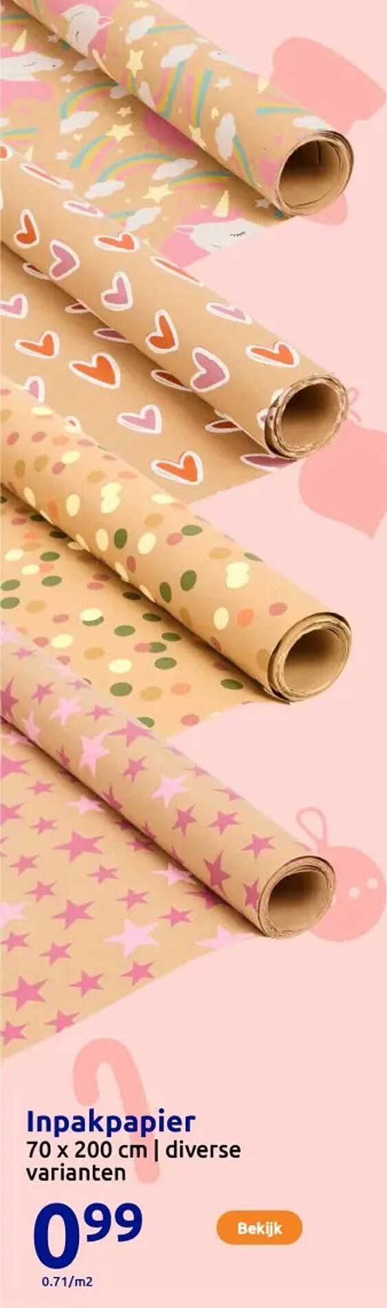 Inpakpapier 70 x 200 cm | diverse varianten