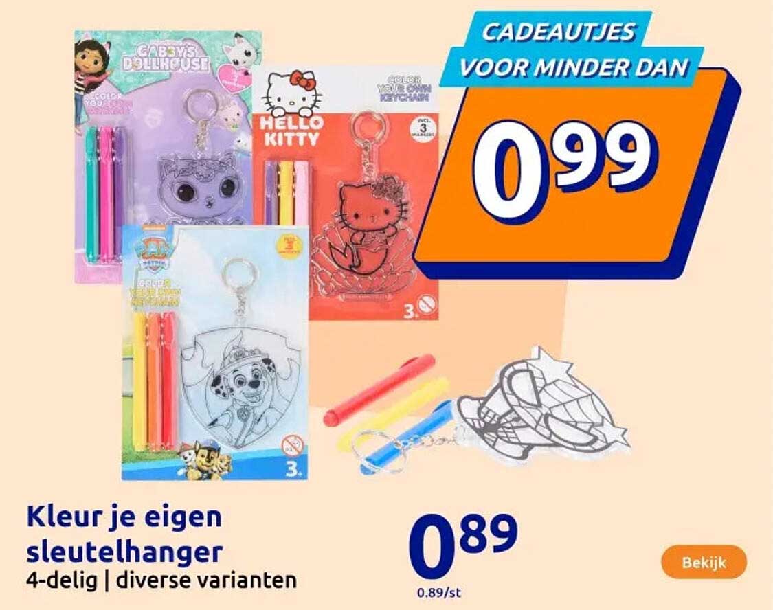 Kleur je eigen sleutelhanger