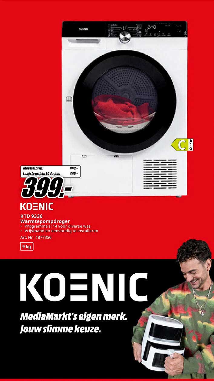 KOENIC KTD 9336 Warmtepompdroger