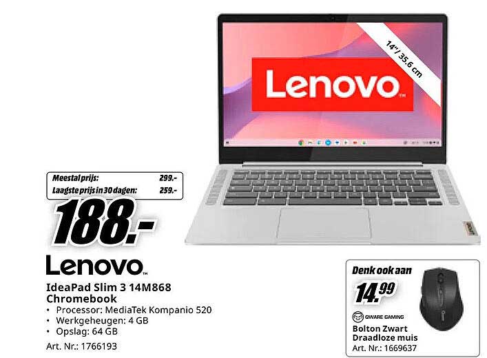 Lenovo IdeaPad Slim 3 14M868 Chromebook