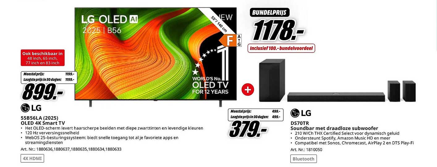 LG OLED 55B56LA (2025) 4K Smart TV