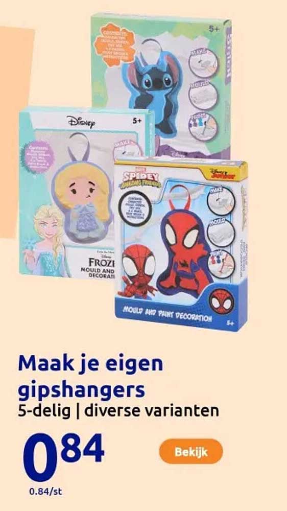 Maak je eigen gips hangers 5-delig | diverse varianten