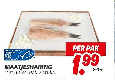 MAATJESHARING Met uitjes. Pak 2 stuks.