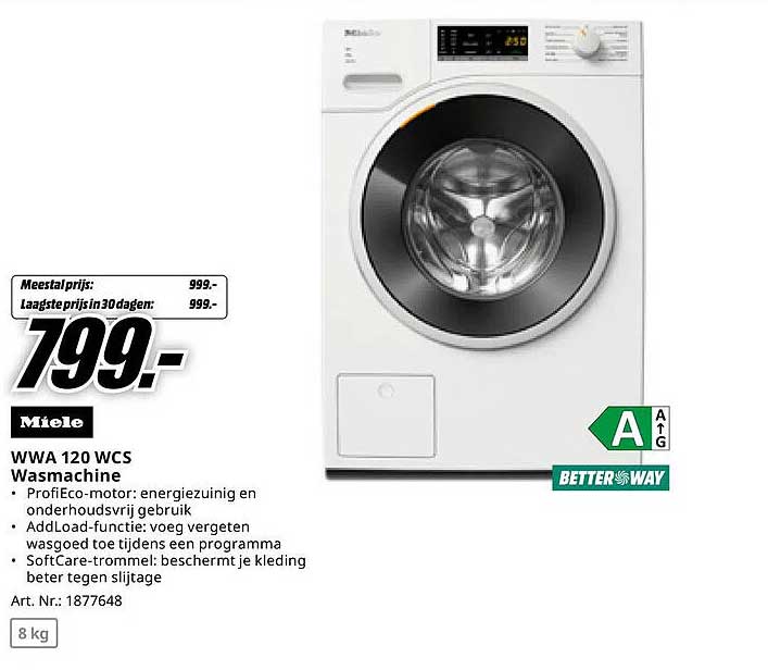 Miele WWA 120 WCS Wasmachine