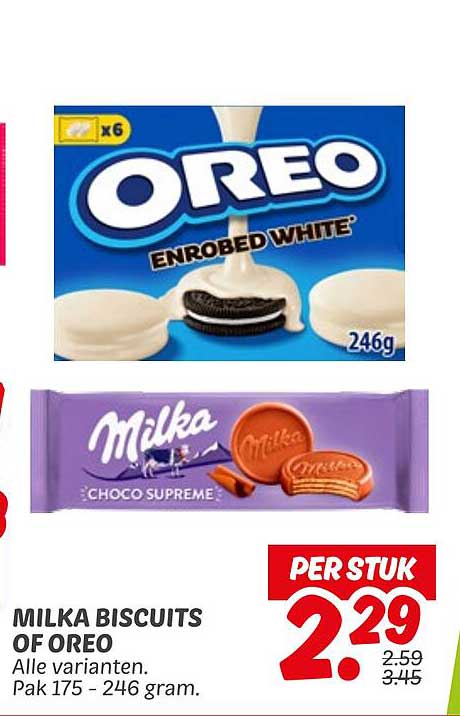 MILKA BISCUITS OF OREO