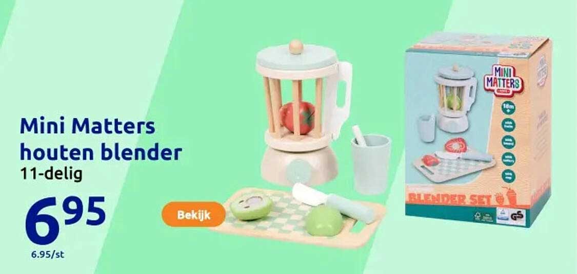 Mini Matters houten blender 11-delig