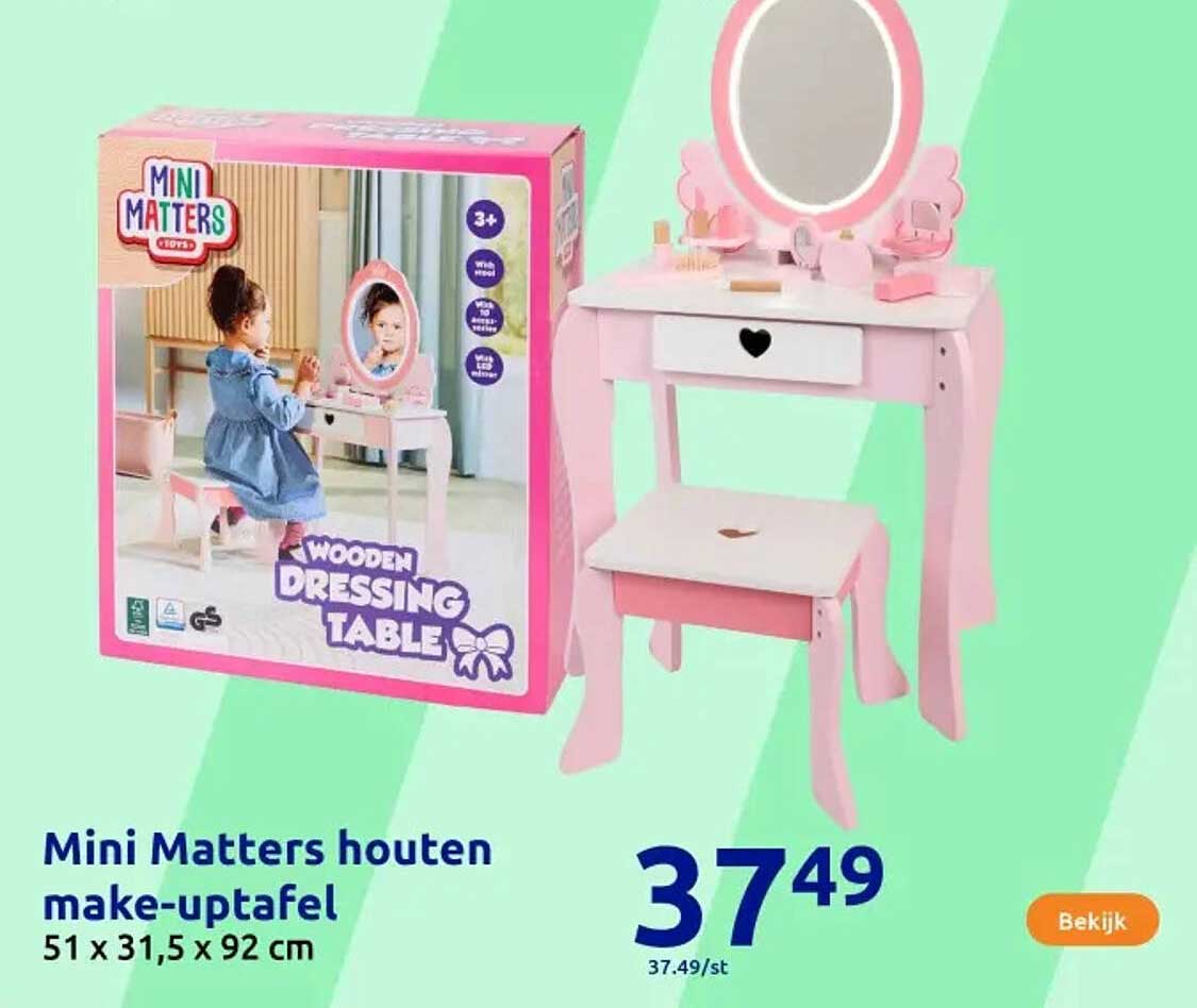 Mini Matters houten make-uptafel