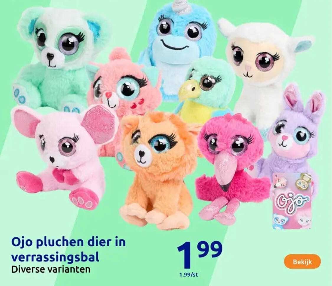 Ojo pluchen dier in verrassingsbal